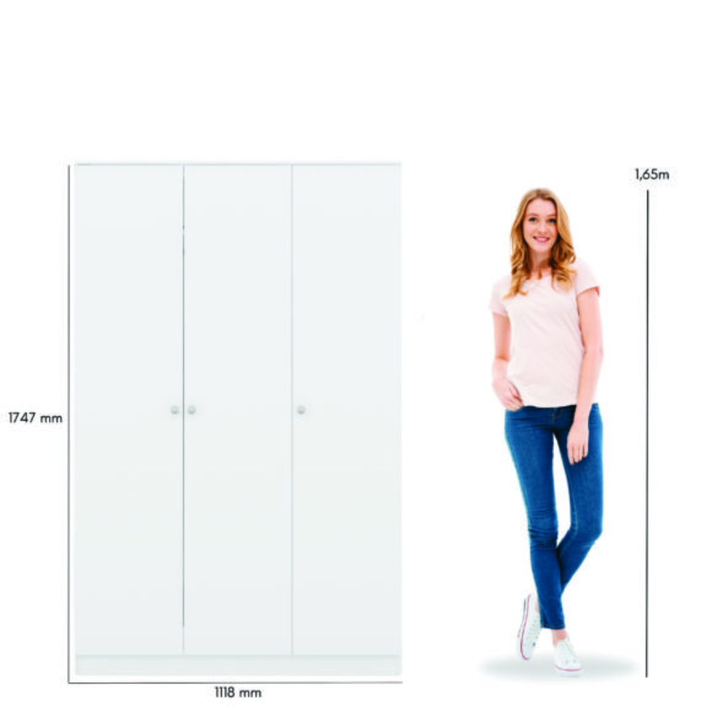 Denver 3 Door Wardrobe Measurements