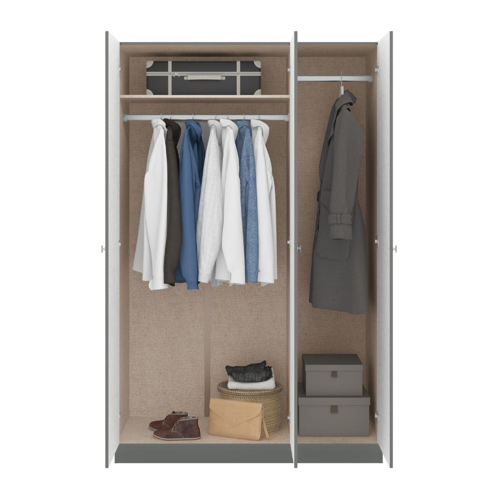 Denver 3 Door Wardrobe Opened View