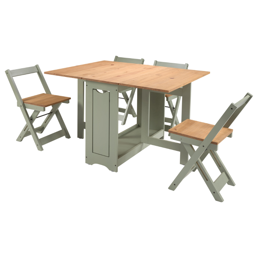 Santos Folding Drop Leaf Butterfly Dining Set