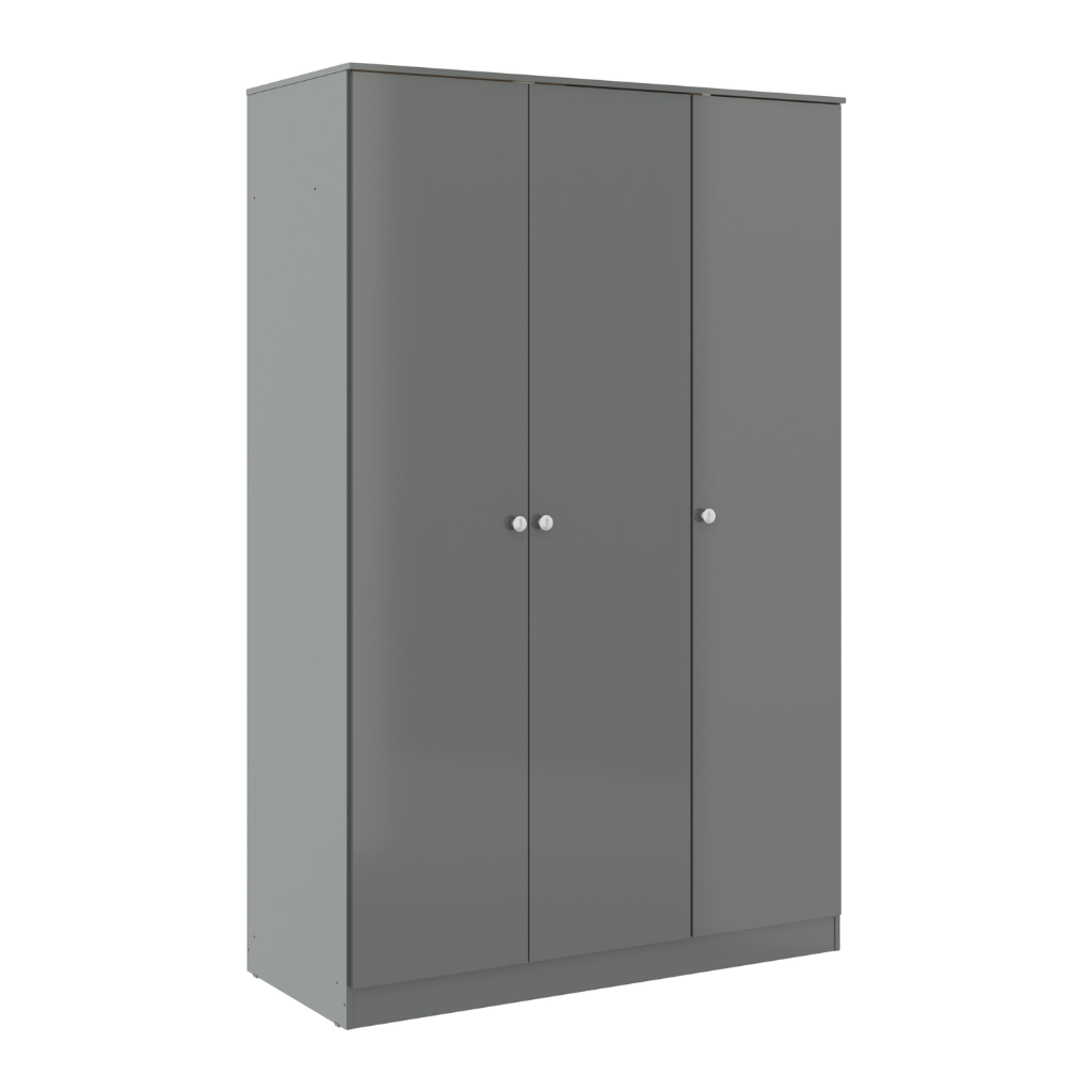 Denver 3 Door Wardrobe Grey