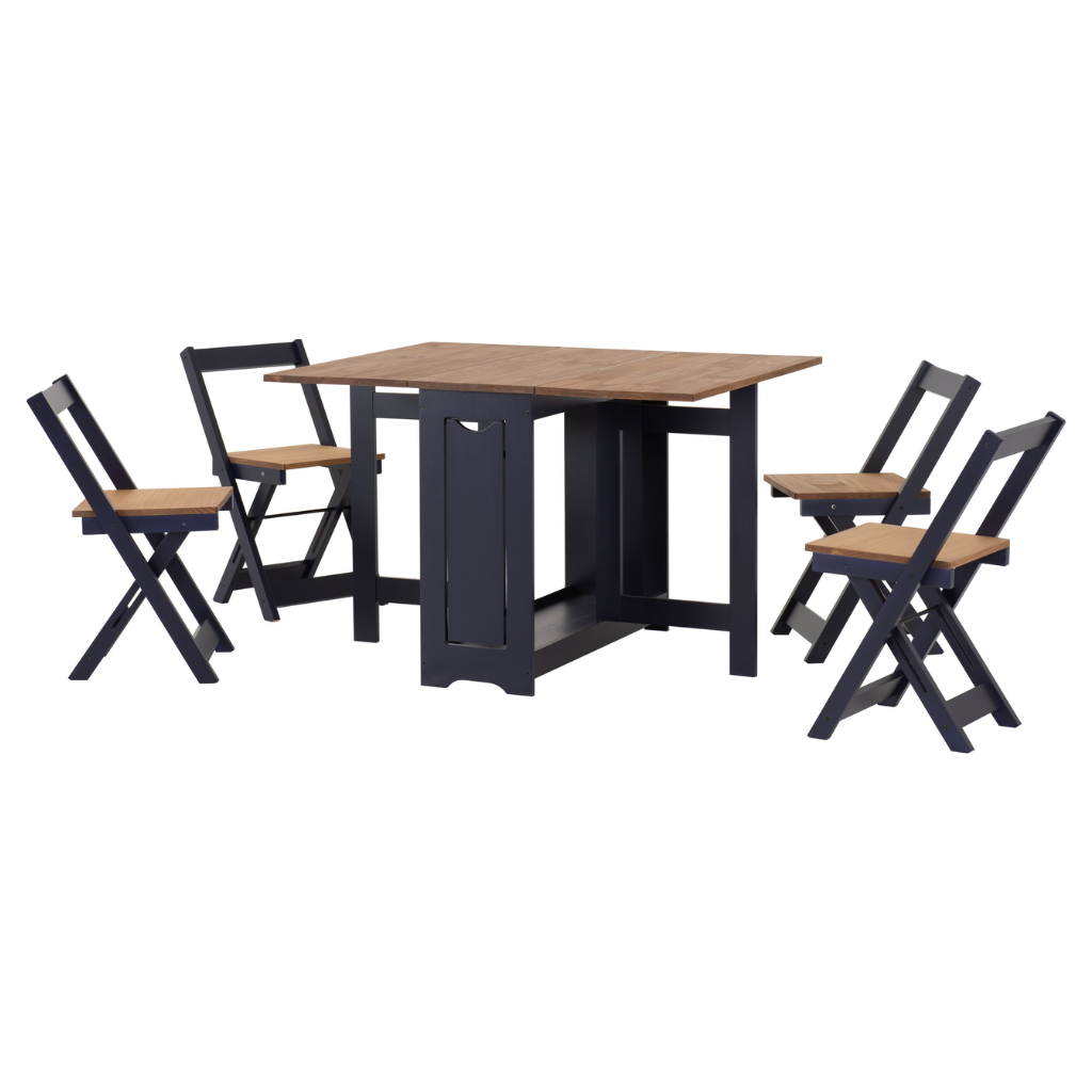 Santos Folding Drop Leaf Butterfly Dining Set