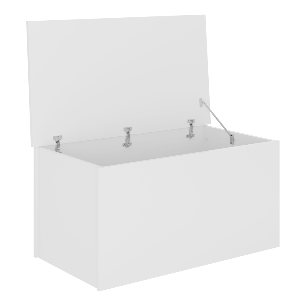 Nevada Blanket Box Grey Gloss/Light Oak Effect Veneer