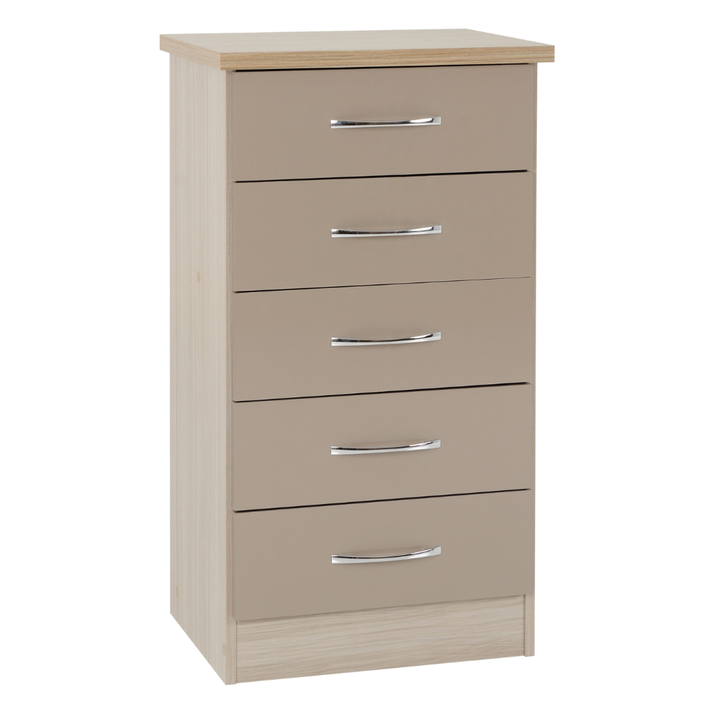Nevada 5 Drawer Narrow Chest