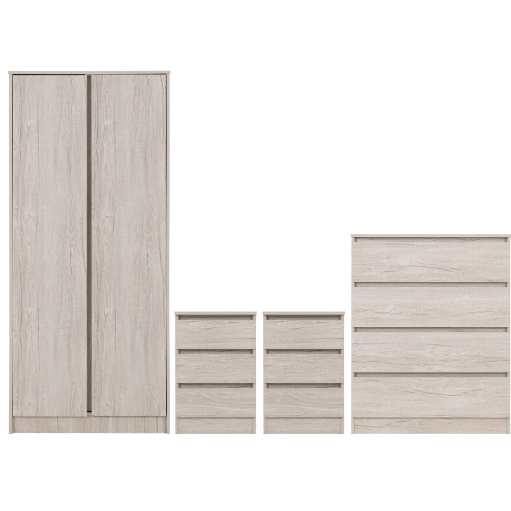Malvern 2 Door Wardrobe Bedroom Set
