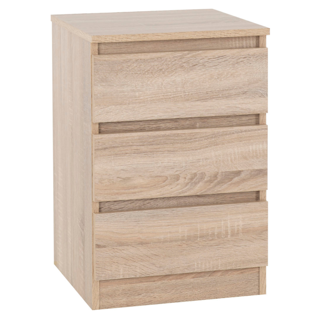 Malvern 3 Drawer Bedside