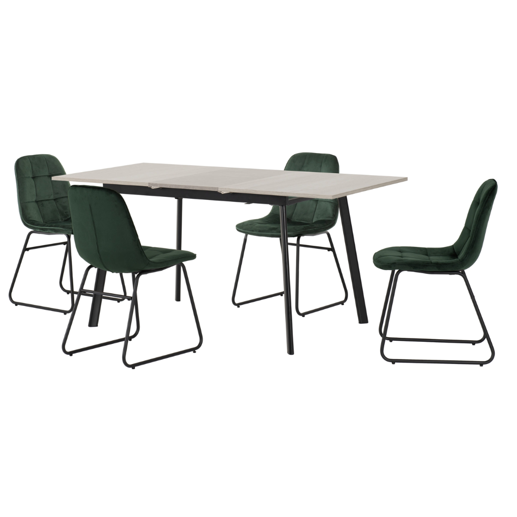 Athens Concrete Effect Rectangular Dining Set