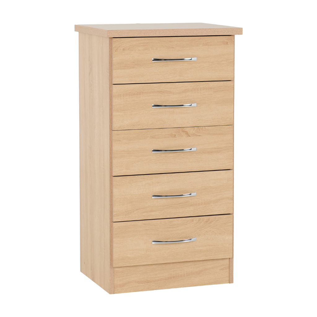Nevada 5 Drawer Narrow Chest
