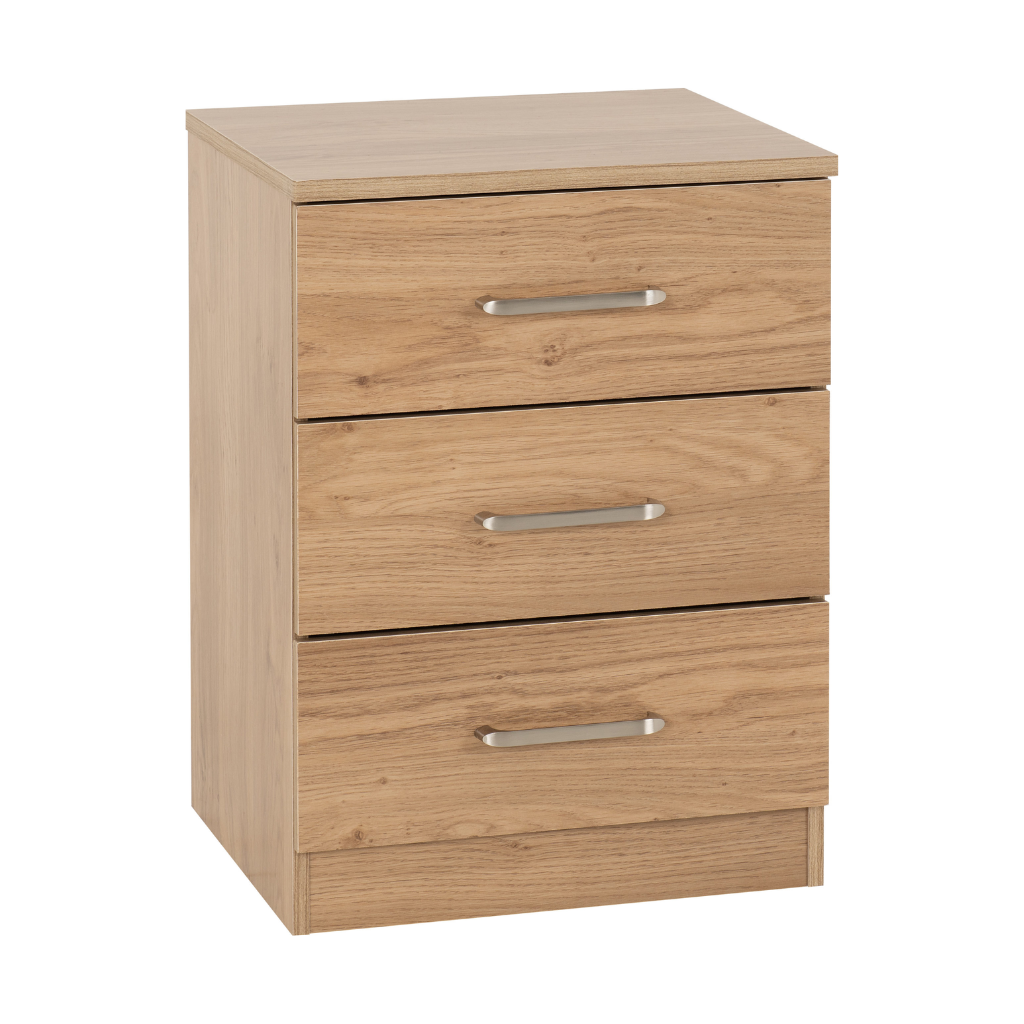 Dakota 3 Drawer Bedside