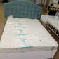 King Size White & Turquoise Bed Frame