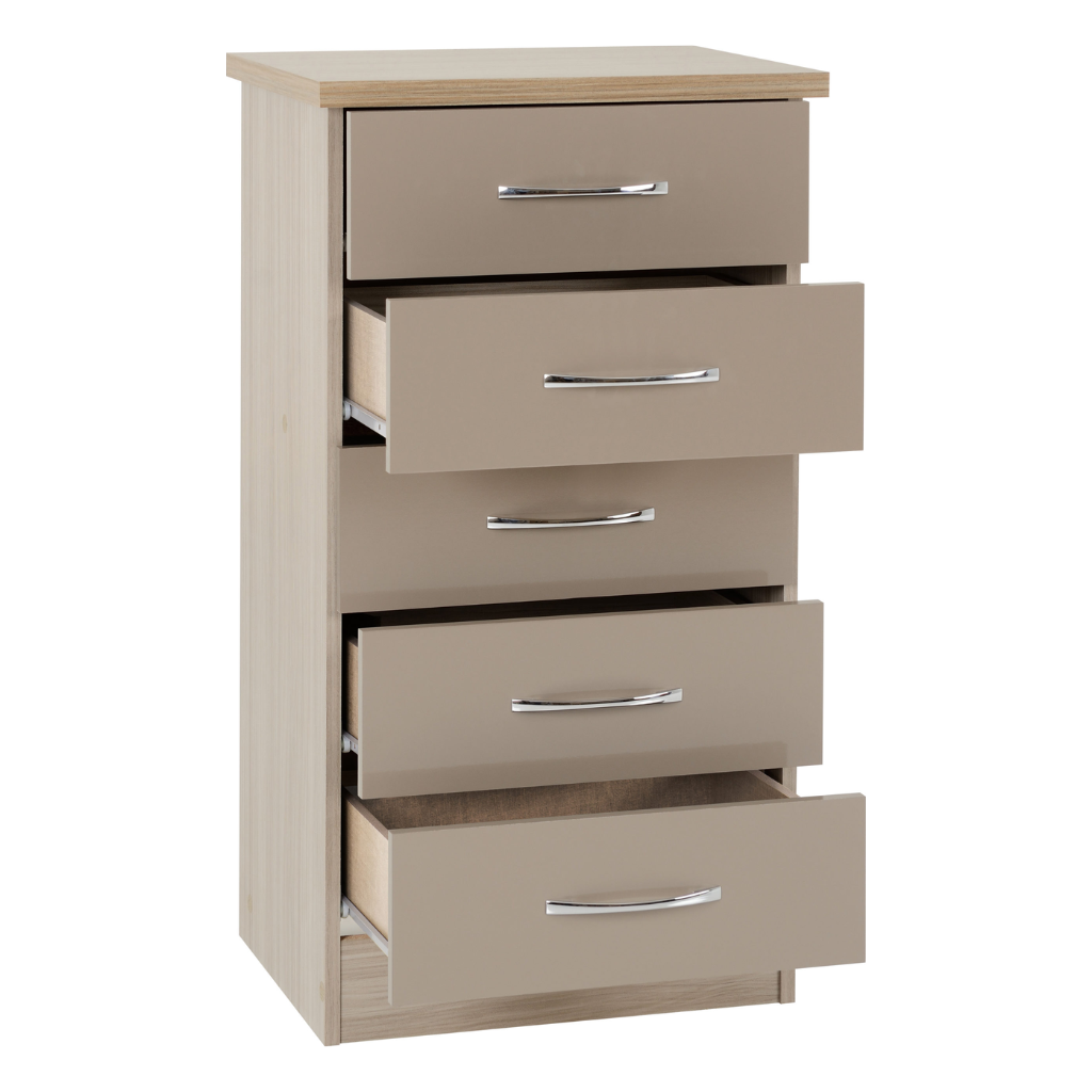 Nevada 5 Drawer Narrow Chest