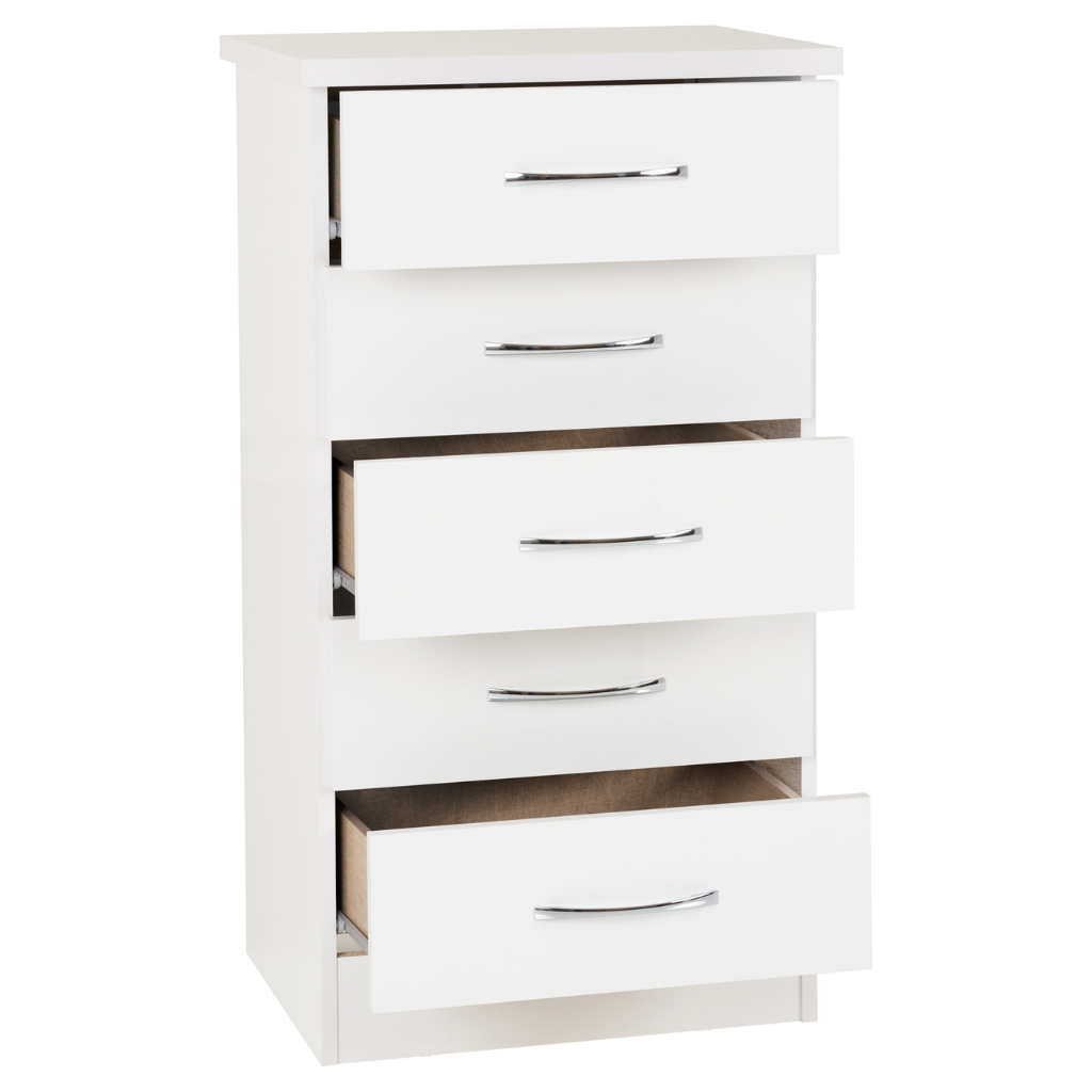 Nevada 5 Drawer Narrow Chest