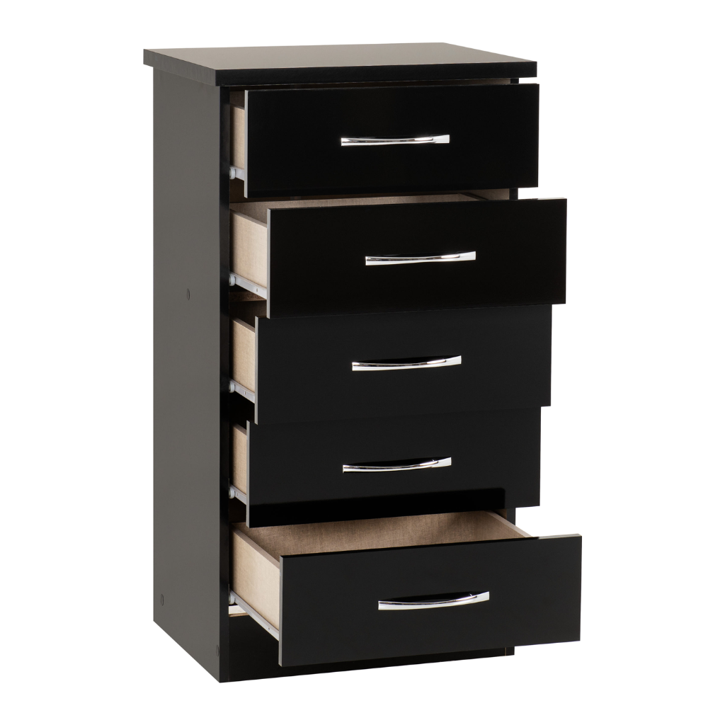 Nevada 5 Drawer Narrow Chest