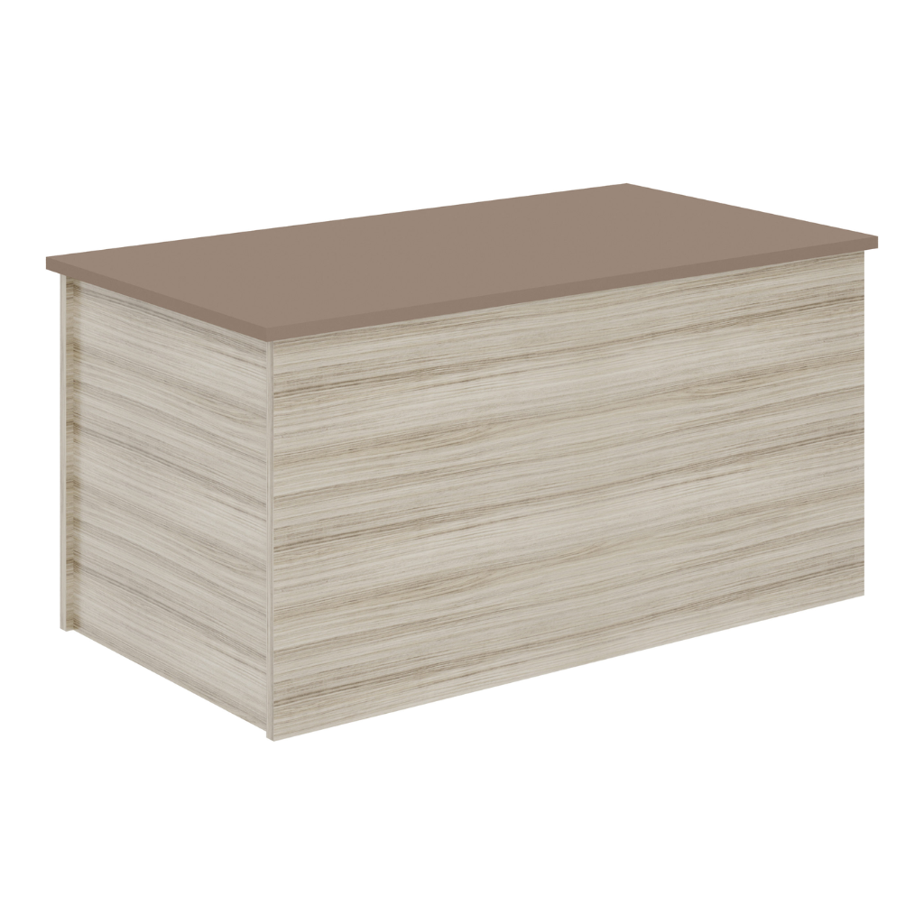 Nevada Blanket Box Grey Gloss/Light Oak Effect Veneer