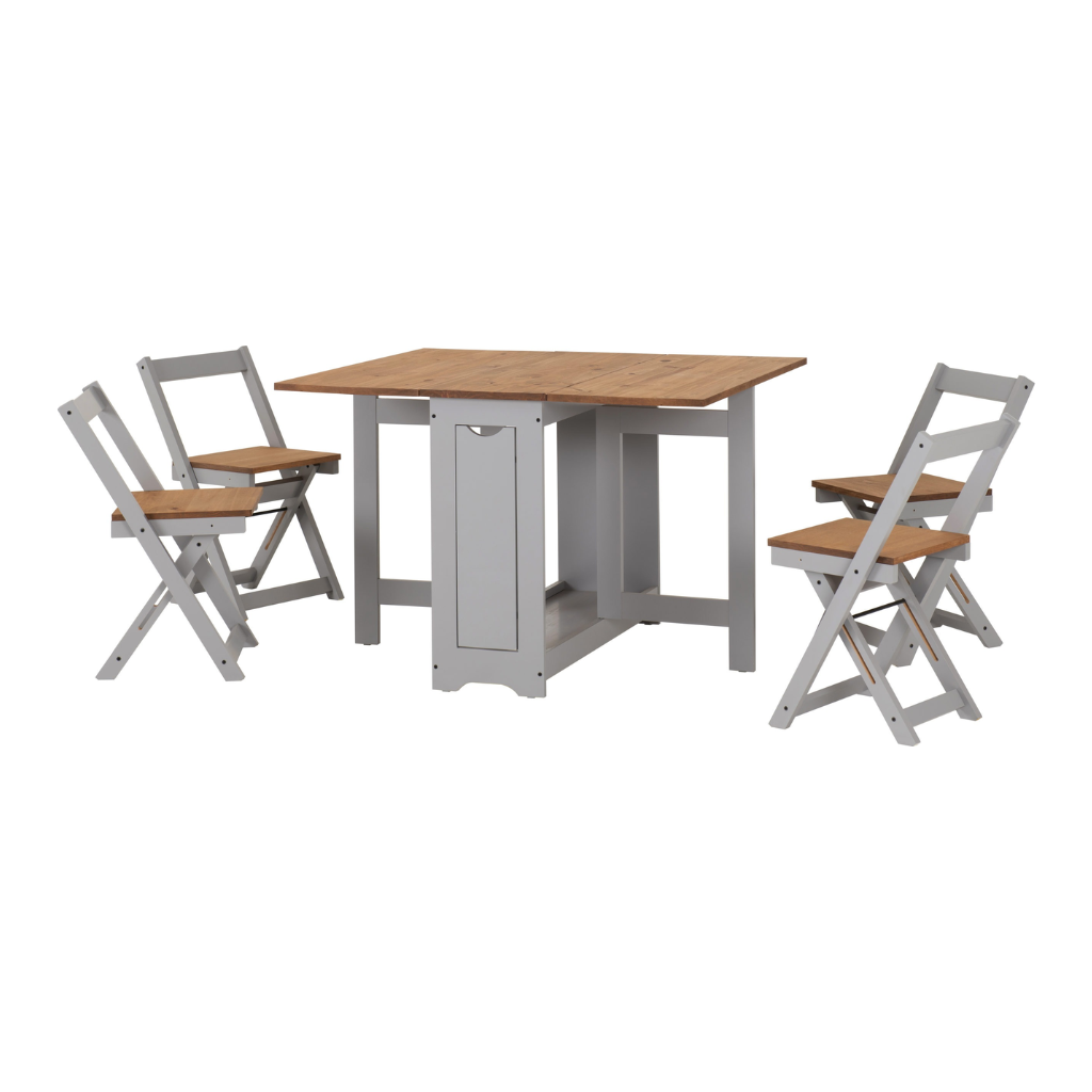 Santos Folding Drop Leaf Butterfly Dining Set