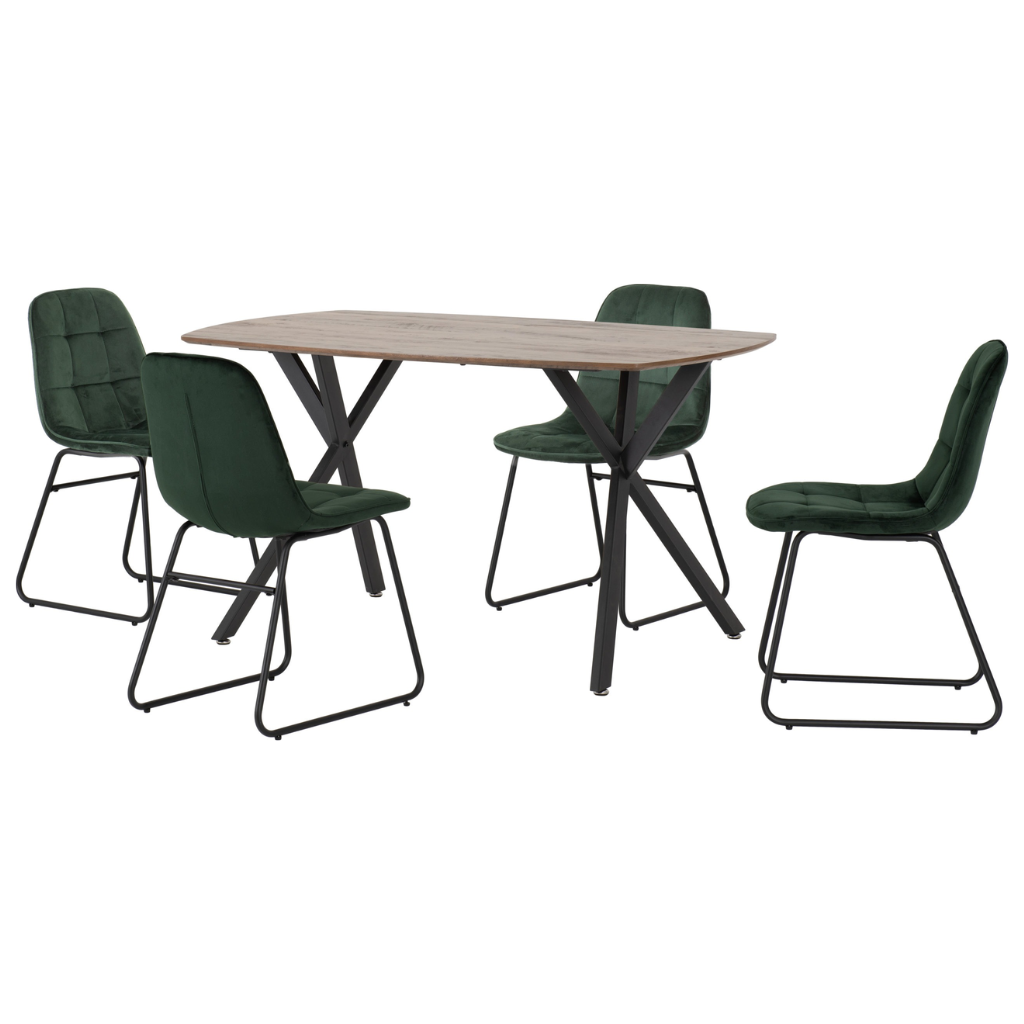 Athens Rectangular Oak Dining Set