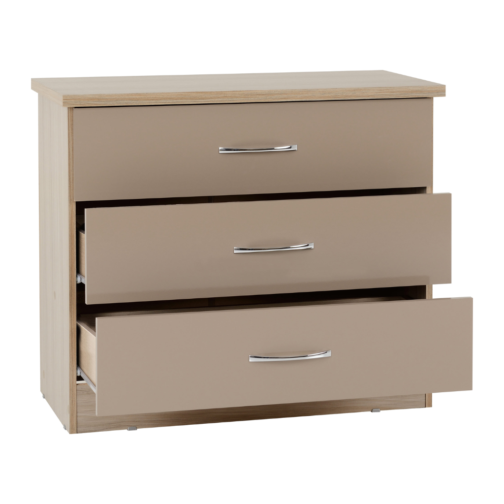 Nevada 3 Drawer Chest Sonoma Oak Effect