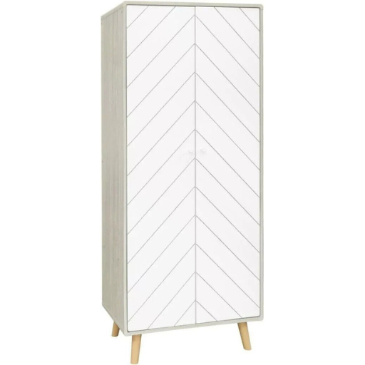 Dixie 2 Door Wardrobe Dusty Grey/White