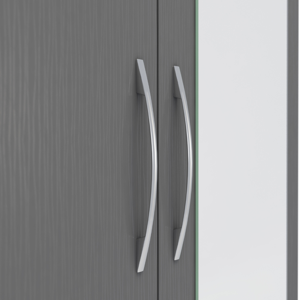 Nevada  2 Door 1 Drawer  Mirrored Wardrobe