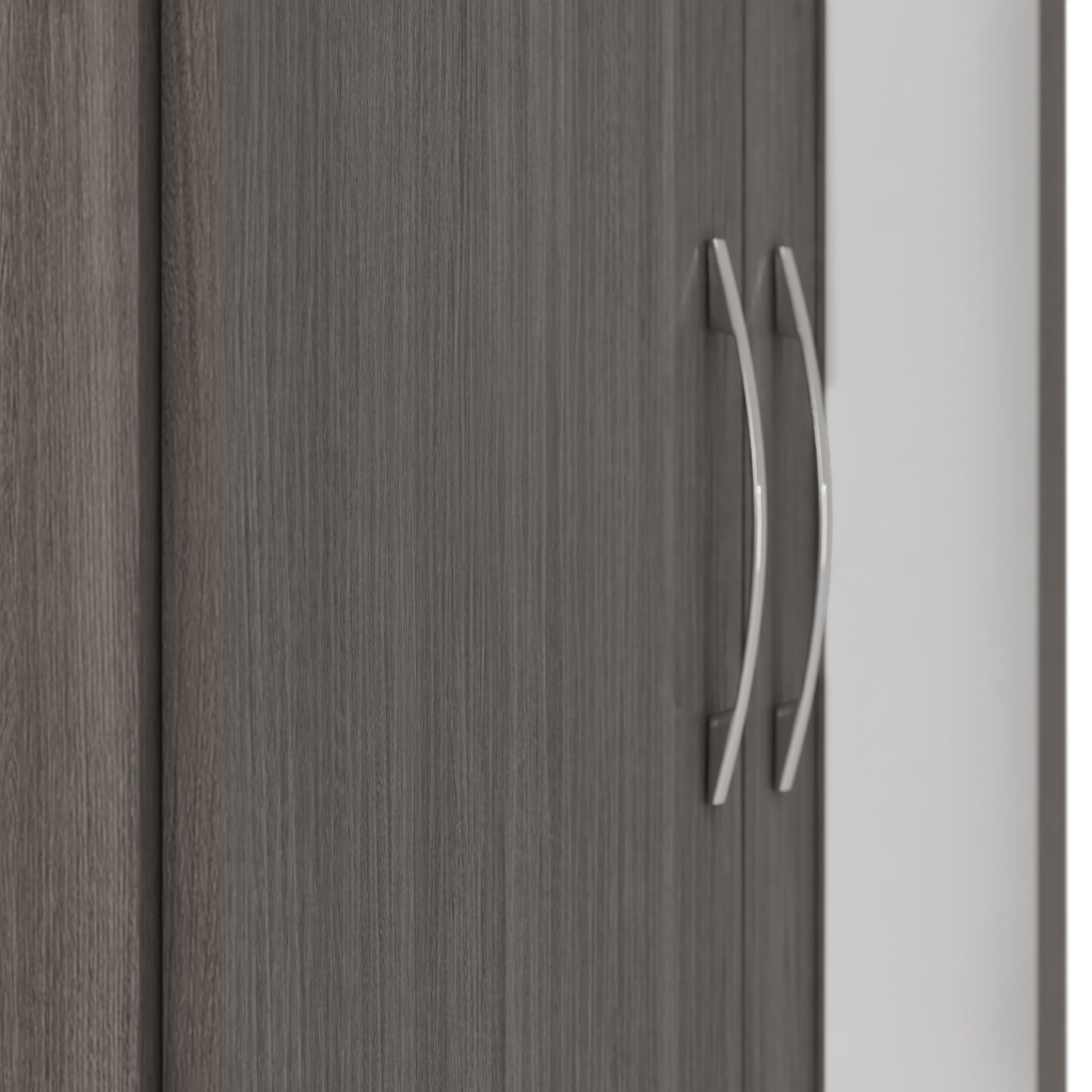 Nevada  2 Door 1 Drawer  Mirrored Wardrobe