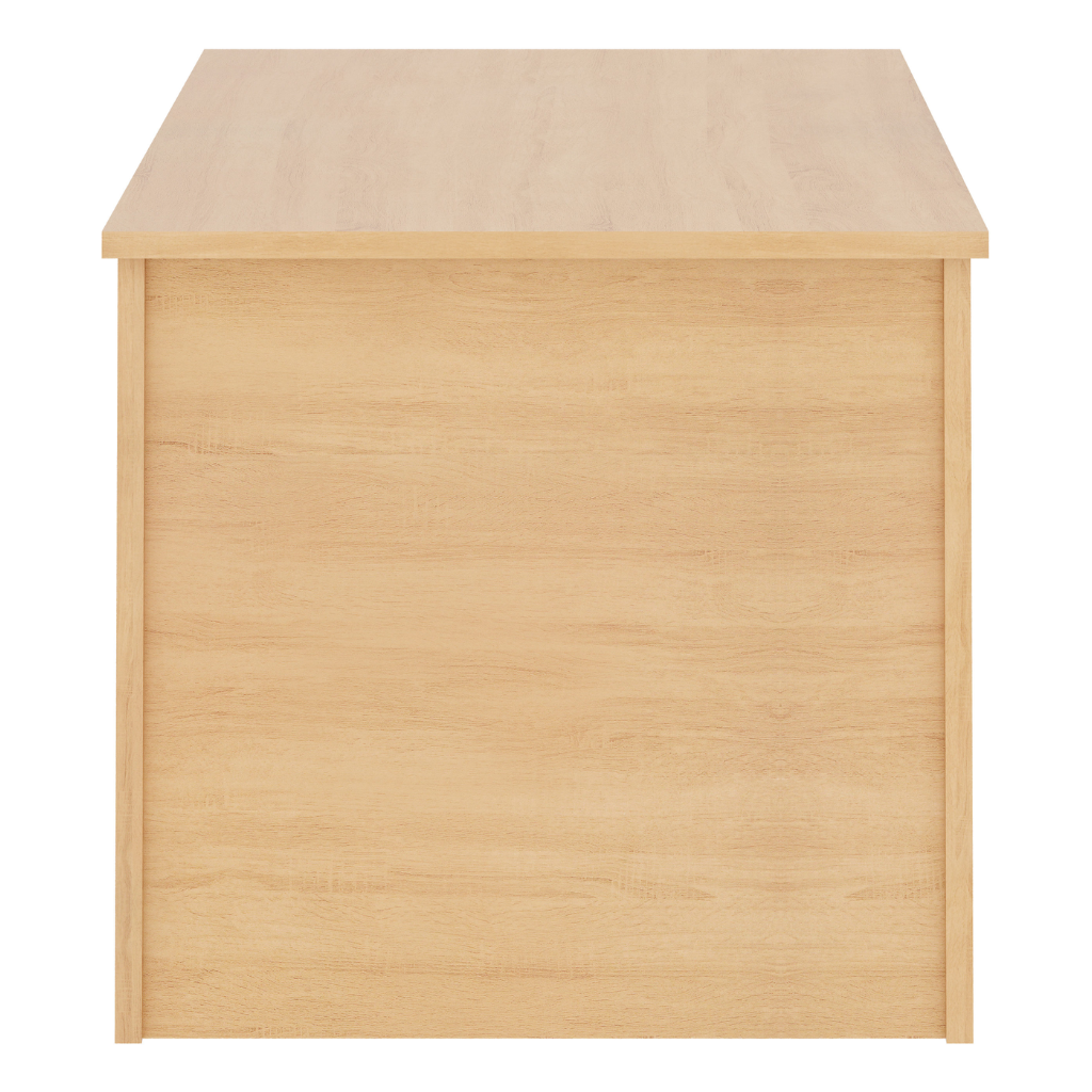 Nevada Blanket Box Grey Gloss/Light Oak Effect Veneer