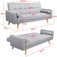 Fabric Upholstered Convertible Sofa Bed (See Description)