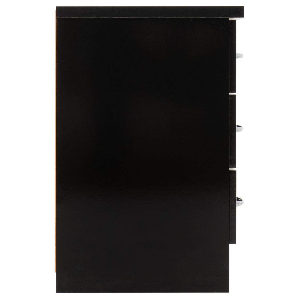 Nevada 3 Drawer Bedside in White Gloss