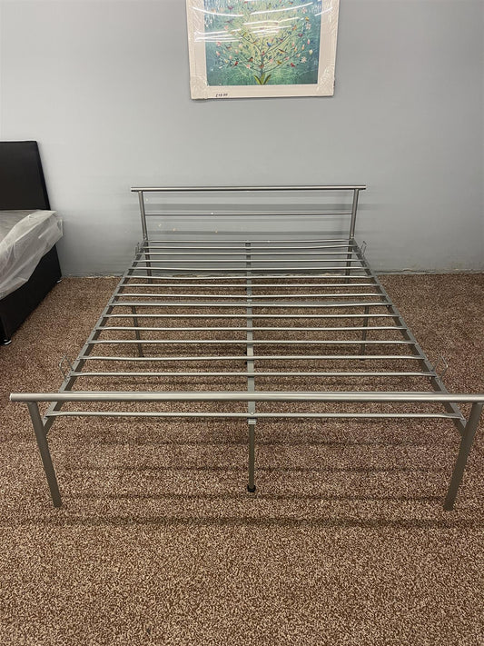 Double Metal Grey Bed Frame