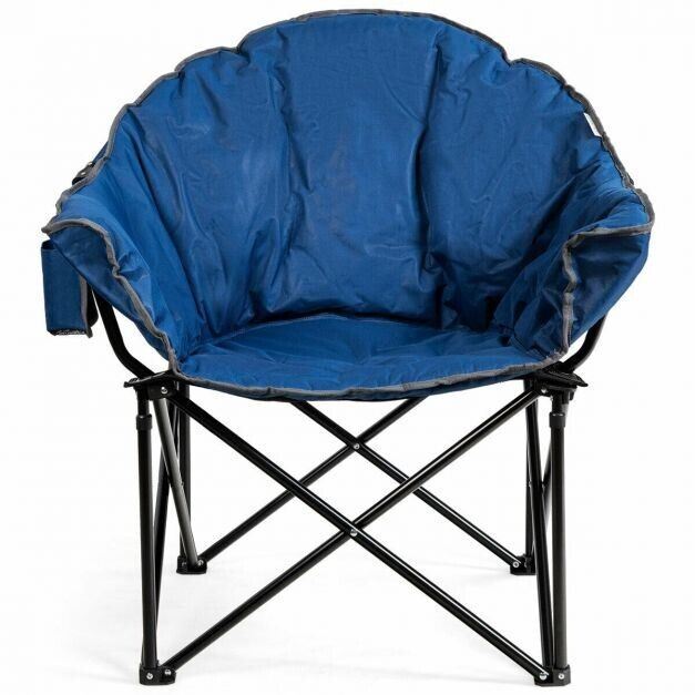 Navy Blue Padded Folding Chair