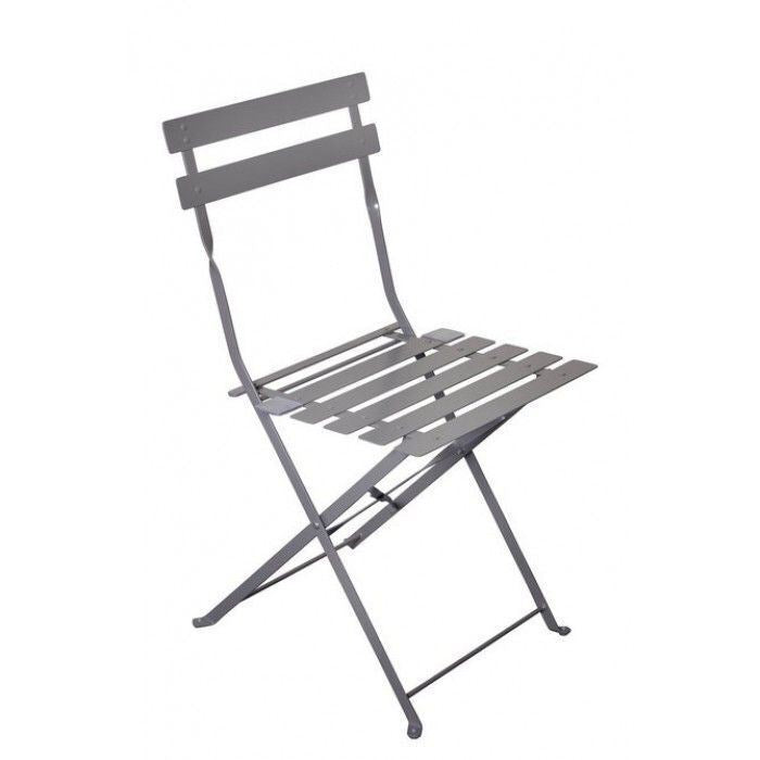 Grey Taupe 2 Seater Steel Foldable Bistro Set