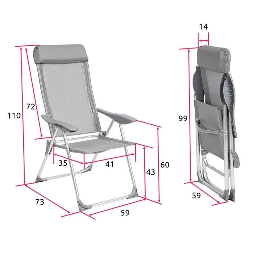 Grey 4 x Garden Chairs