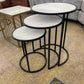 Halmore Set of 3 Marble Side Tables