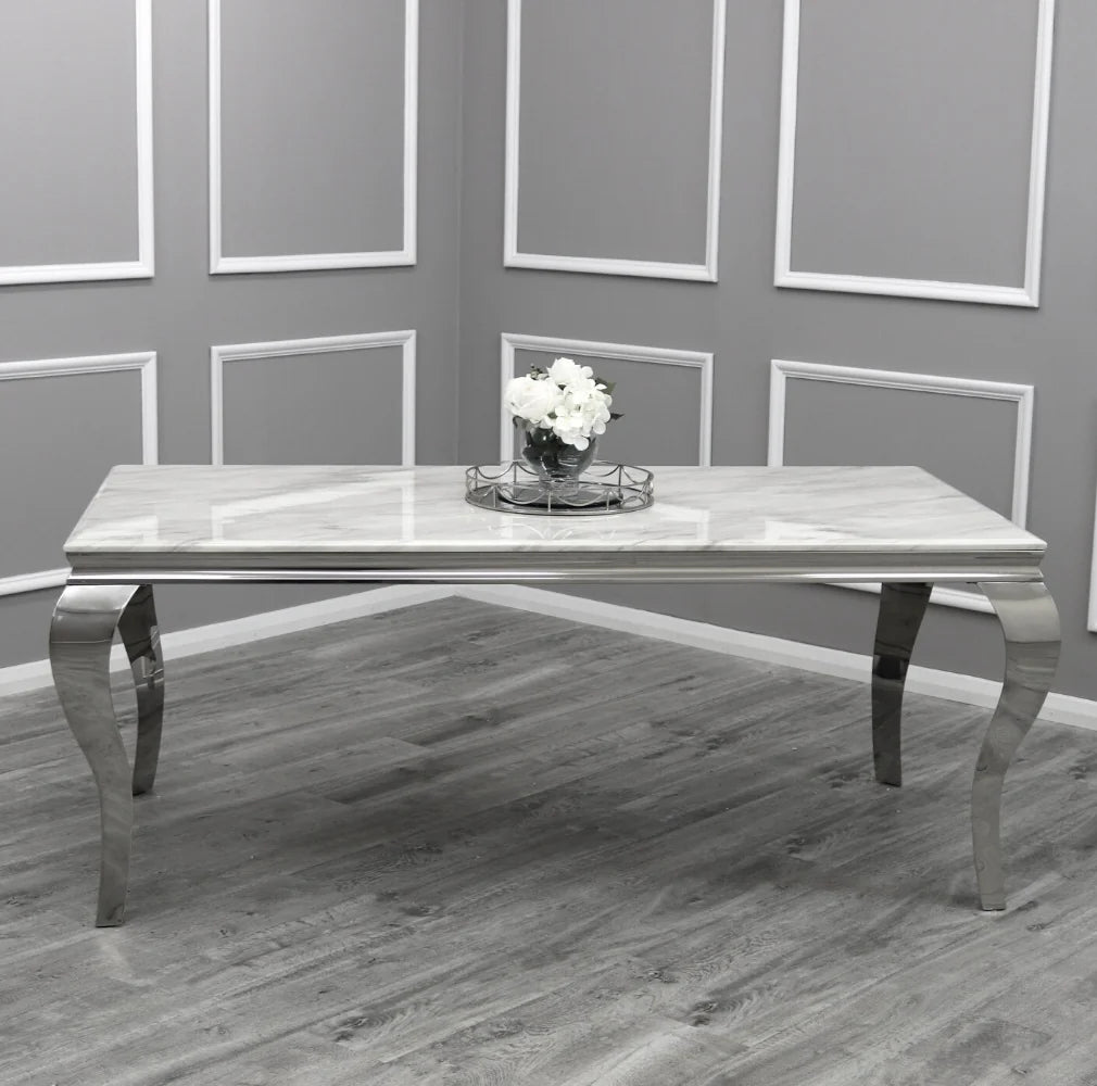 Louis Chrome Dining Table