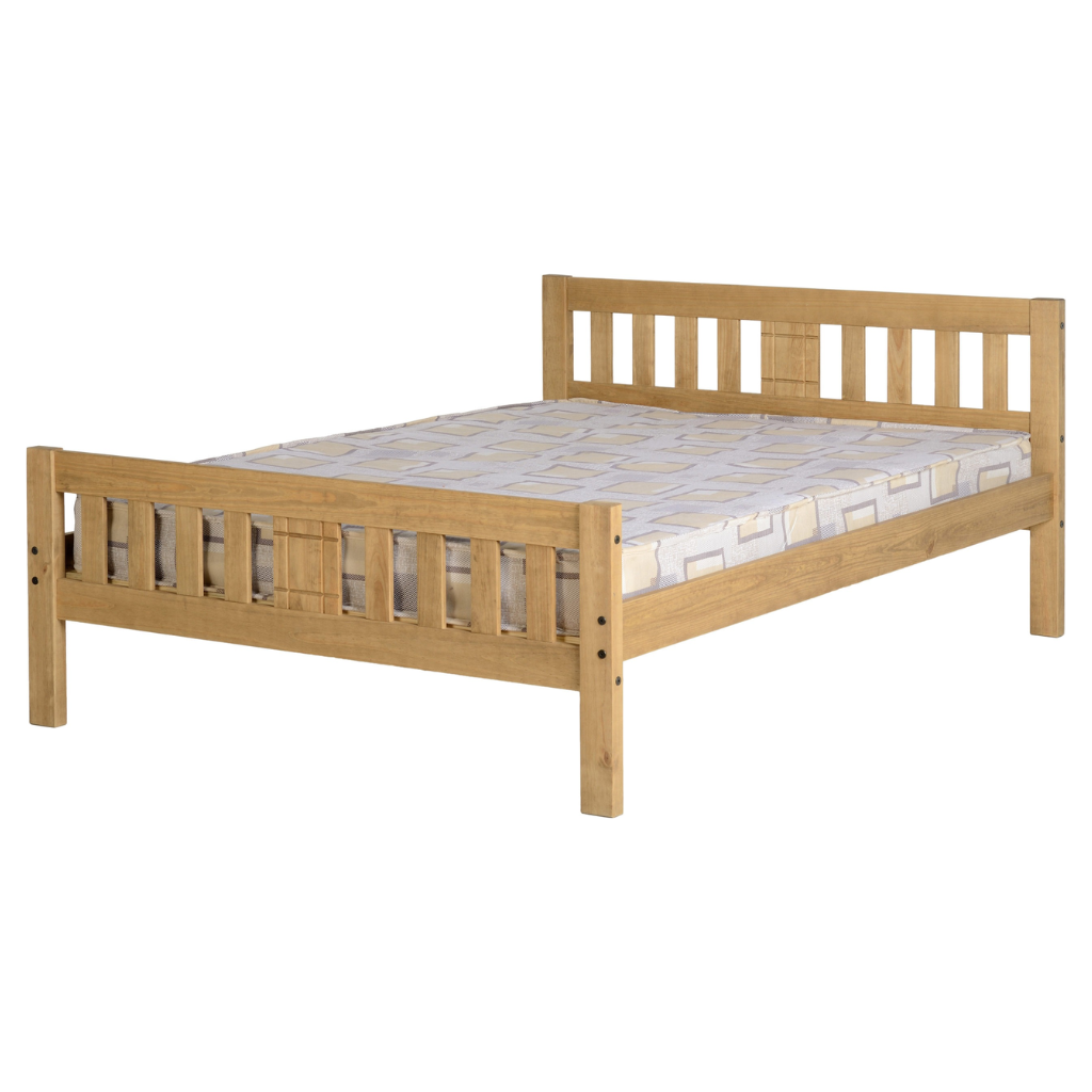 Rio Bed in Distressed Waxed Pine