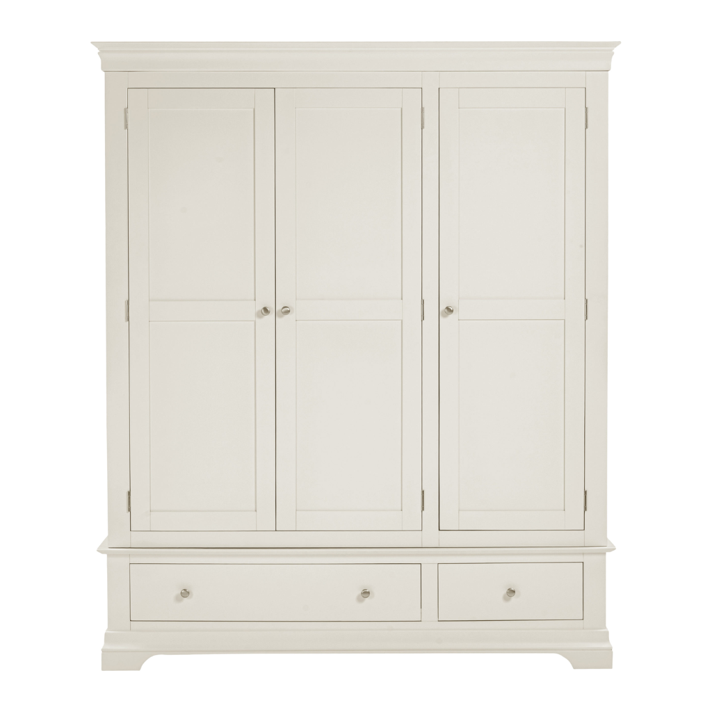 Bordeaux 3 Door Wardrobe White Front