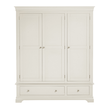 Bordeaux 3 Door Wardrobe White Front