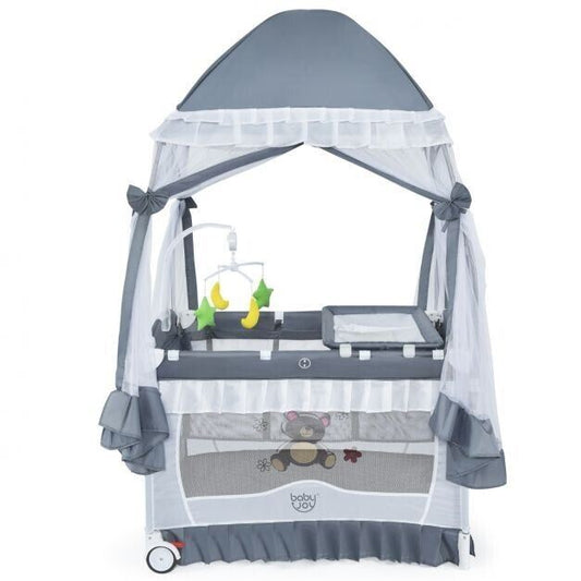 4 in 1 Foldable Baby Travel Cot