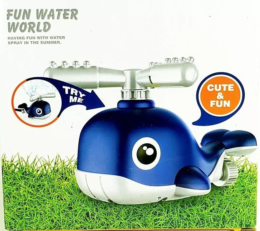 Splash Whale Sprinkler Water Spray Propeller Outdoor Garden Cooling Toys 3+