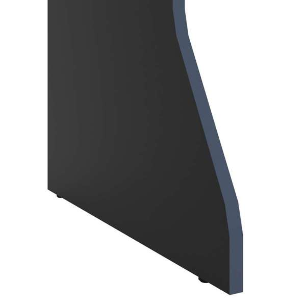 Enzo Gaming Computer Desk Black & Blue Leg View