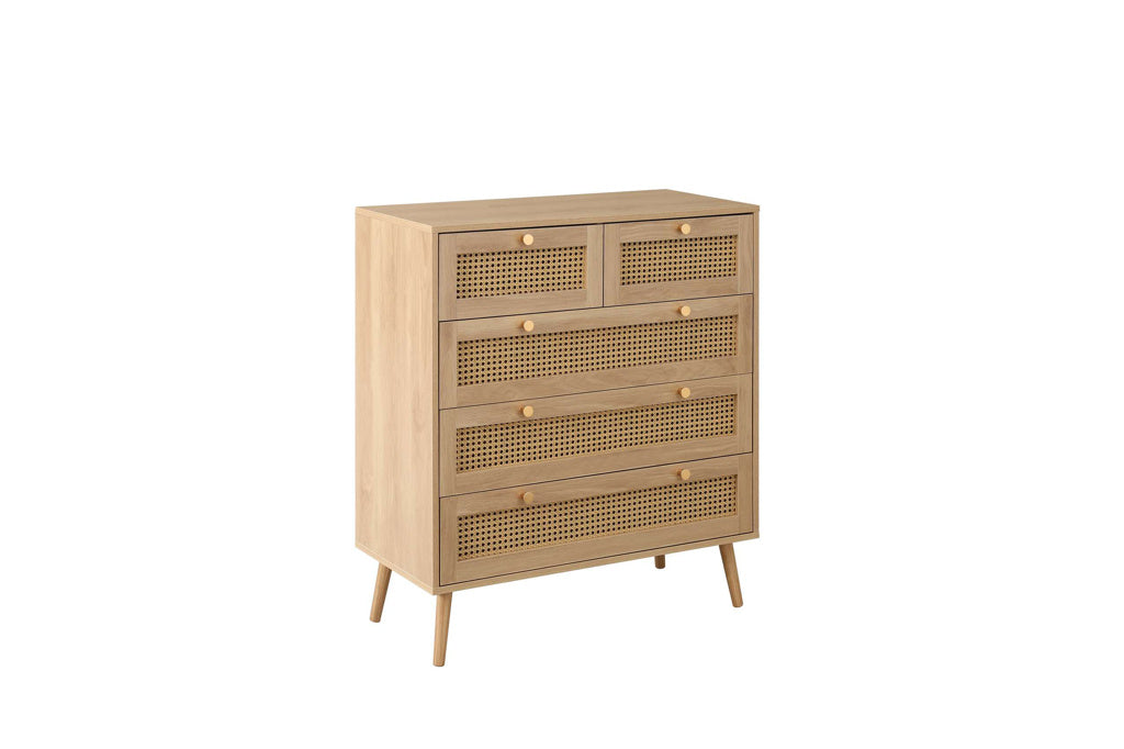 Croxley Rattan 5 Drawer Chest