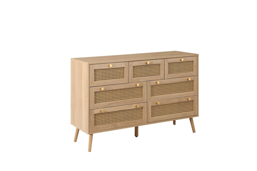 Croxley 7 Drawer Rattan Chest of Drawers