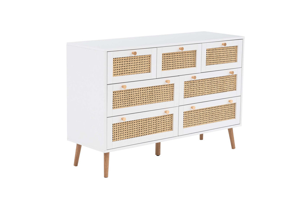 Croxley 7 Drawer Rattan Chest of Drawers