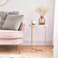 Round Quartz & Fleck Effect Terrazzo Side Table Living Room Furniture