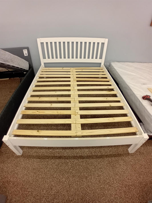 5ft White Wooden Bed frame