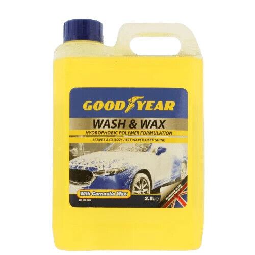 Wash & Wax 2.5L Hydrophobic Polymer Formulation with Carnauba Wax Goodyear