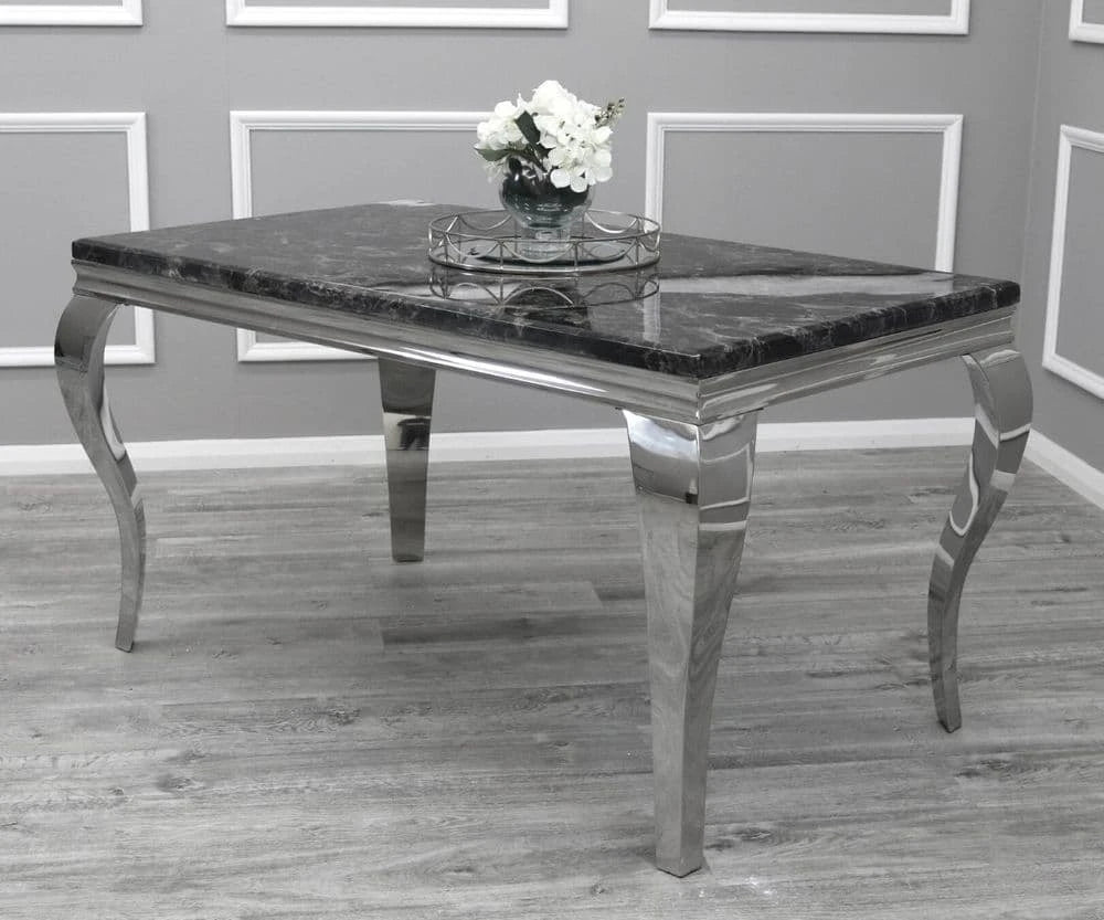 Louis Chrome Dining Table