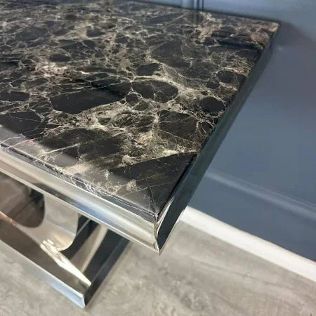 Louis Chrome Console Table