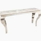 Louis Chrome Console Table