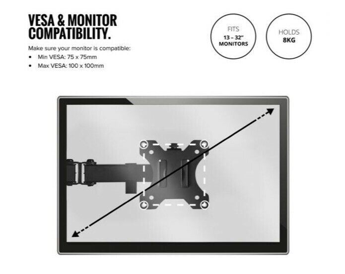 Single Monitor Mount with Clamp