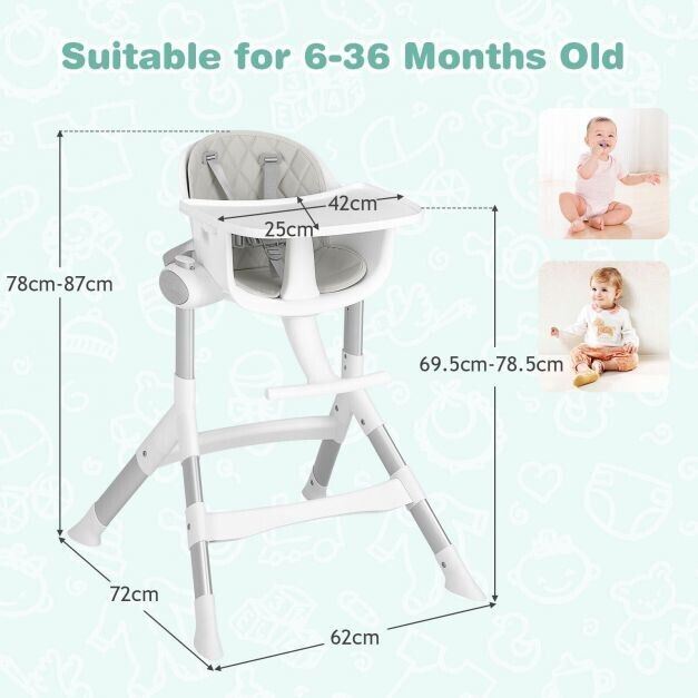 Grey Baby High chair