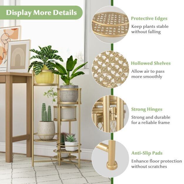 Gold Plant Stand